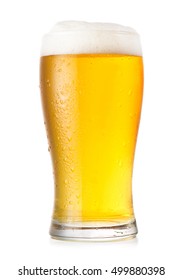 Glass Of Beer Isolated On White Background