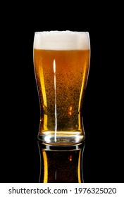 Glass Of Beer On A Black Background