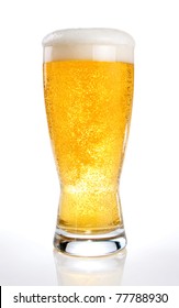 Glass Of Beer On A White Background