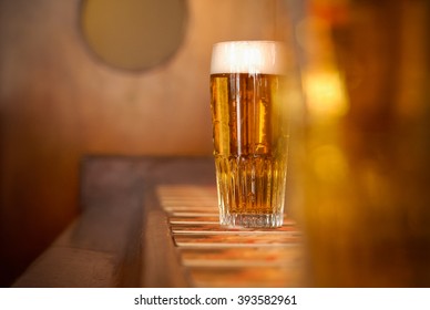 Glass Of Beer In The Pub In Belgium