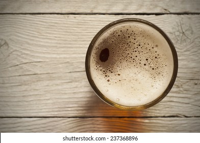 Glass Of Beer Top View