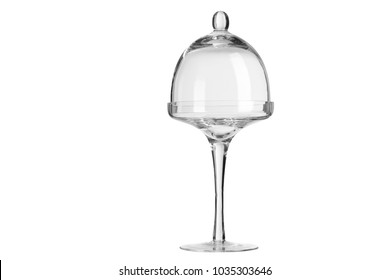  Glass  Bell Jar Isolated On White With Clipping Path