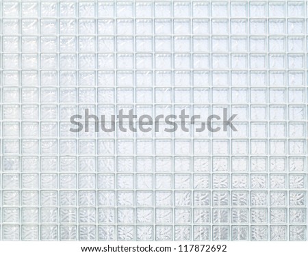 Glass block wall closeup for background