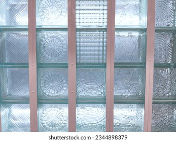 Glass block wall It is a translucent material that looks like a square block. Can be installed as a wall Used as a light channel in various areas.