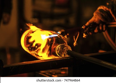 Glass Blowing Process.