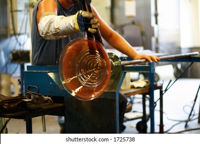 Glass Blowing - Shaping A Vase