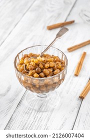 Glass Of Boerenjongens - Raisins Soaked In Brandy - Dutch Dessert 