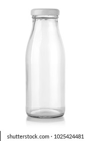 Glass Bottle Isolated On White With Clipping Path