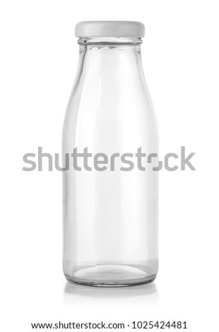 glass bottle isolated on white with clipping path