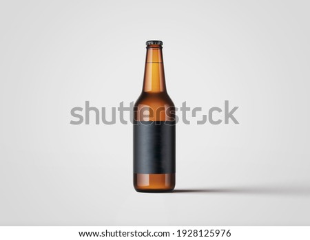 Glass bottle mock up. Blank label. good for beer or any beverages.