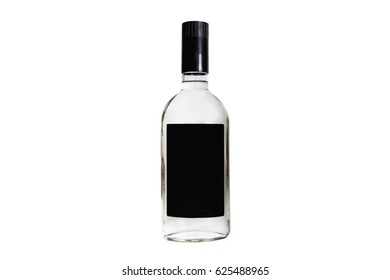 Glass Bottle On A White Background