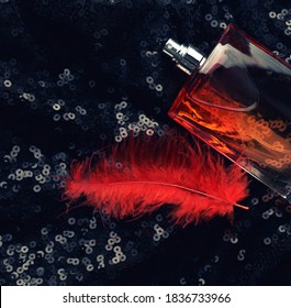 Download Perfume Bottle Feathers High Res Stock Images Shutterstock