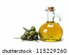 olive oil bottle isolated