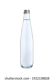 Glass Bottle With Soda Water Isolated On White