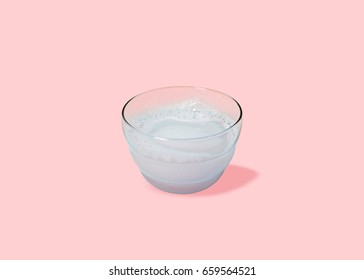 Glass Bowl With Soapy Water