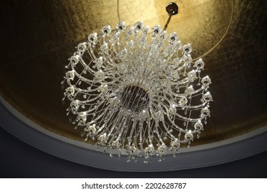 Glass Chandelier Vintage, Ceiling Light.