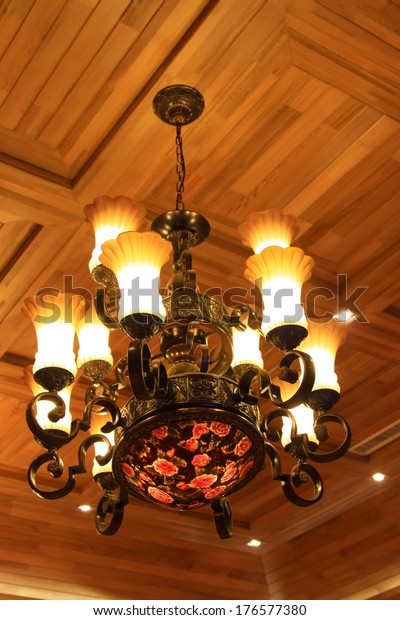 Glass Chandeliers Hanging Ceiling Hotel Stock Photo Edit Now