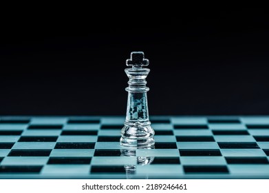 Glass Chess Board Game Black Background Stock Photo 2189246461 ...