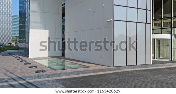 Glass Concrete Granite Steel Modern Materials Stock Photo Edit