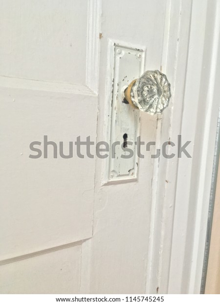 Glass Crystal Door Knob On Antique Stock Photo Edit Now 1145745245