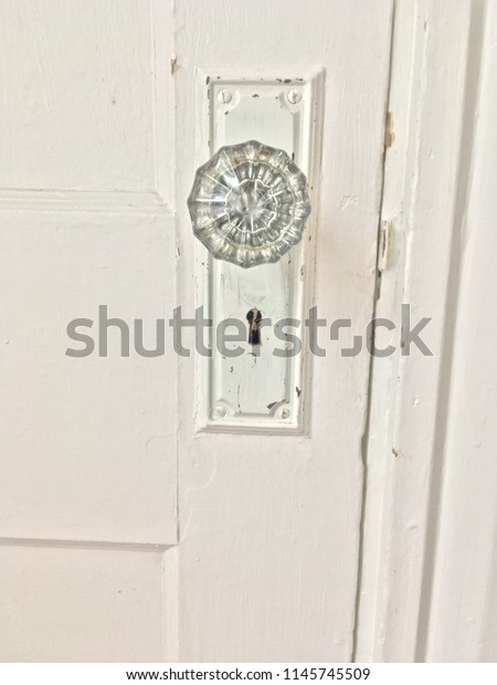 Glass Crystal Door Knob On Antique Stock Photo Edit Now 1145745509
