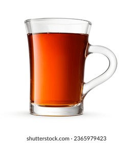 Glass cup of black tea isolated on a white background with clipping path. - Powered by Shutterstock