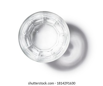 A Glass Cup Of Water On A White Background