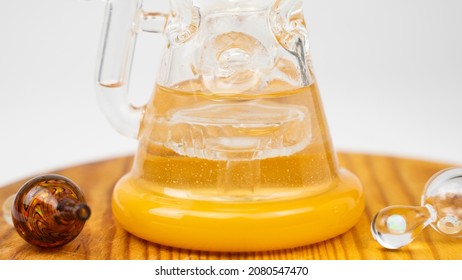 Glass Dab Rig For Cannabis Concentrates 2 Caps 