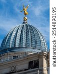 Glass dome of the Dresden Academy of Fine Arts (HfBK Dresden), university of visual arts located on Bruhl