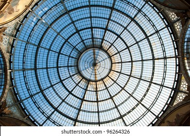 Glass dome of Galleria Vittorio Emanuele II shopping gallery. Milan, Italy. - Powered by Shutterstock