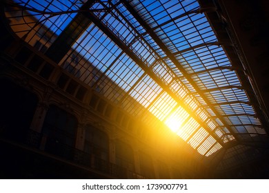 Glass Dome With Sunlight , View From Inside 