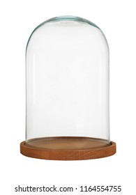 Glass Dome With Wooden Base