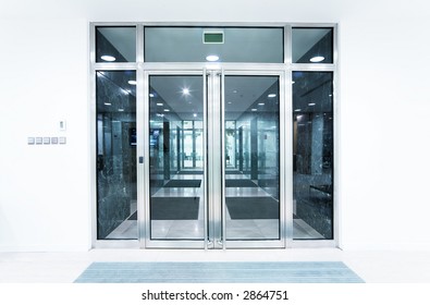 Glass Doors In An Office