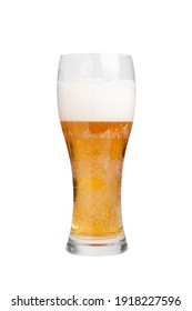 Glass Of Draft Beer Isolated On White Background