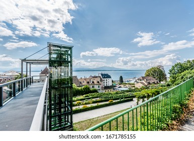 The Glass Elevator In The Park Of Nyon In Switzerland