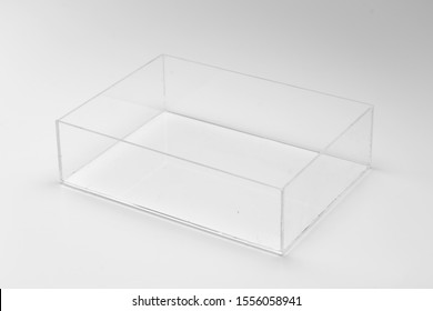 Glass Empty Box On A White Background