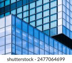 Glass facade Modern building square window pattern Architecture details