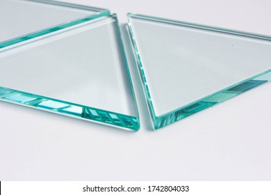 Glass factory produces triangular glass