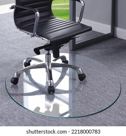 Glass Floor Mat For Office Chair

