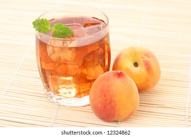 glass of fruity ice tea perfect for hot summer