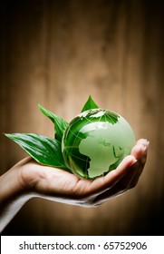 Glass Globe In Hand