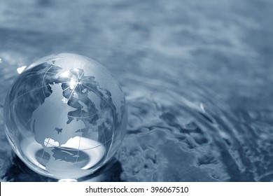 Glass Globe On Water
