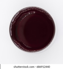 Glass Of Grape Juice Top View