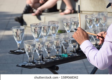 Glass harp game in Budapest