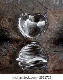 Glass Heart   Reflection Stone