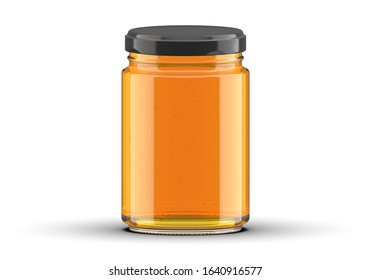 Glass Honey Jar Label Mockup