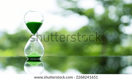 Glass hourglass is in nature
