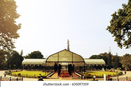 Glass House in Lal Bagh, Bangalore. - Shutterstock ID 635097359