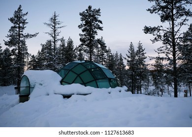 Glass Igloo Lapland Finland Stock Photo 1127613683 