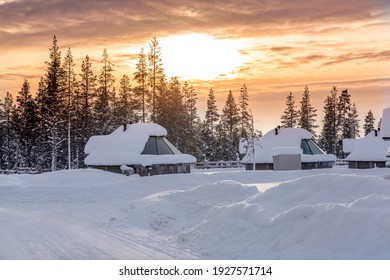 Glass Igloo In Lapland  Finland 